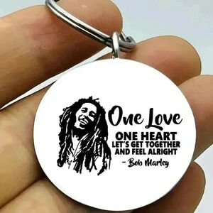 Bob marley inspiration quote Keychain